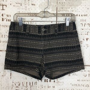 Tribal Print Twill Shorts
